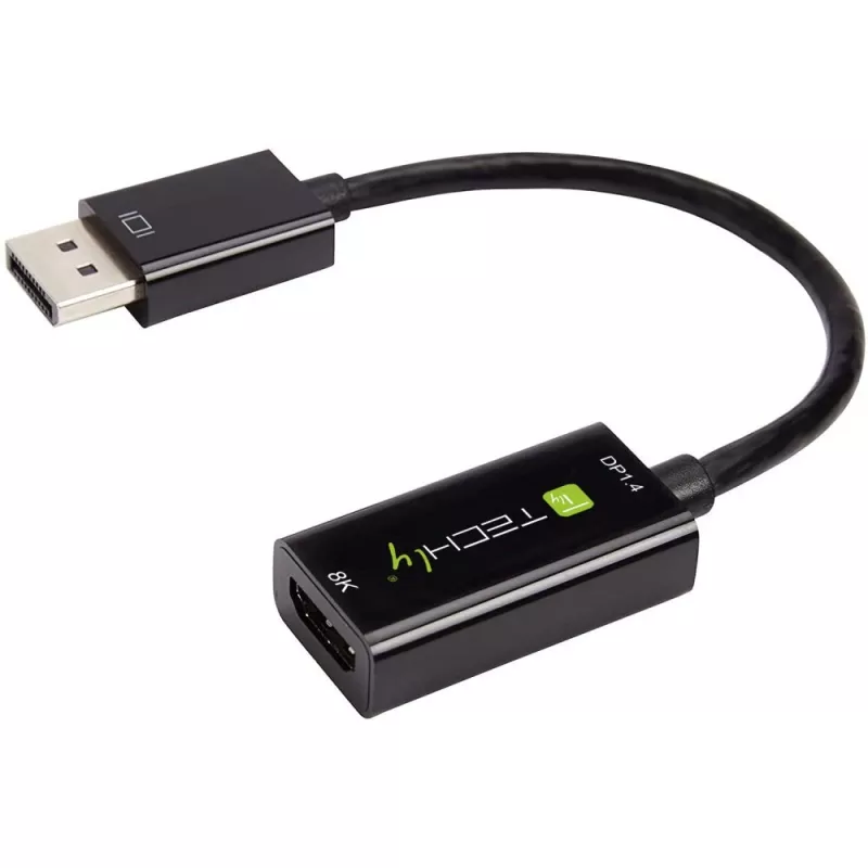 Techly IADAP DP-HDMIF8K video kabeļa adapteris 0,2 m DisplayPort HDMI Type A (Standard) Melns