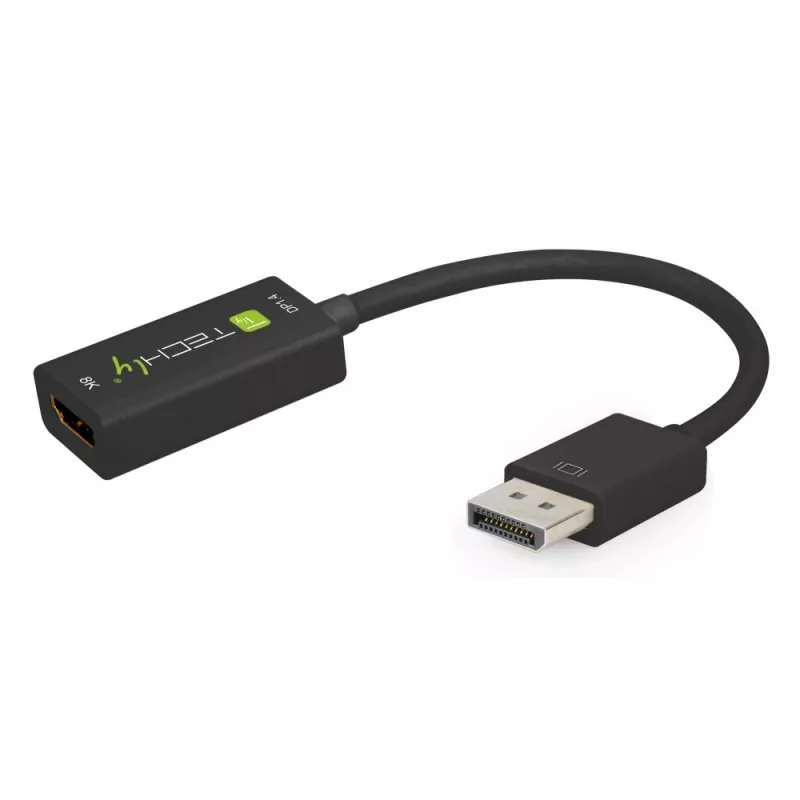 Techly IADAP DP-HDMIF8K video kabeļa adapteris 0,2 m DisplayPort HDMI Type A (Standard) Melns