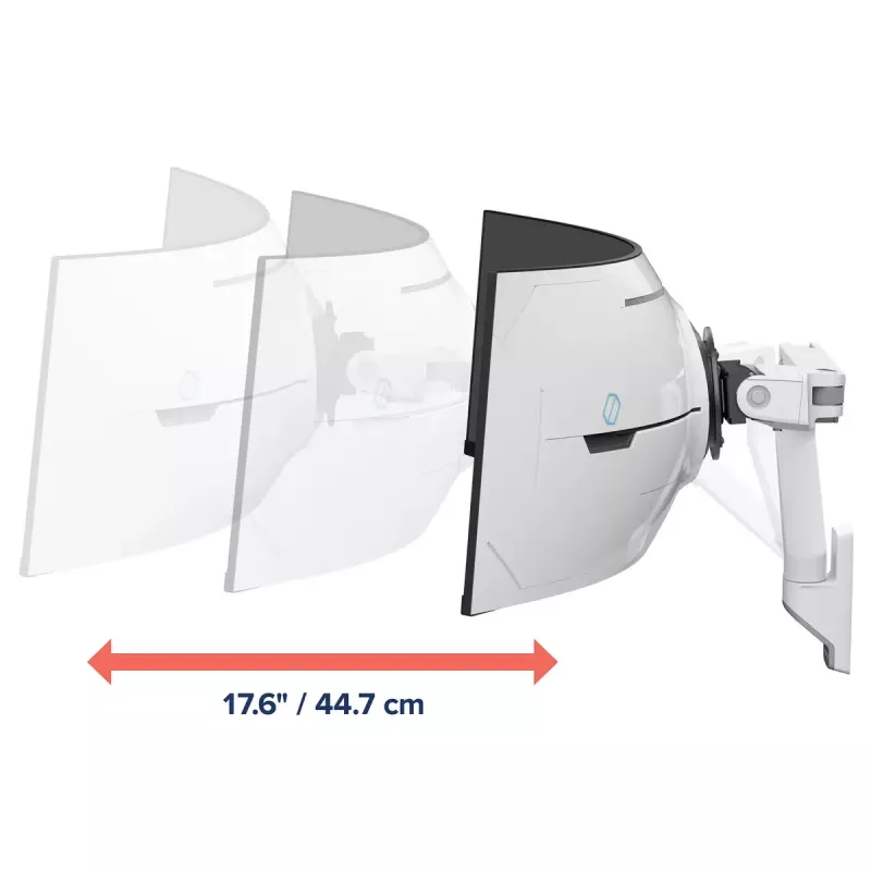 Ergotron HX Series HX ROKA AR ĪPAŠI IZTURĪGU EŅĢES SIENAS STIPRINĀJUMU, BALTA, 1000R 57 collu MONITORIEM