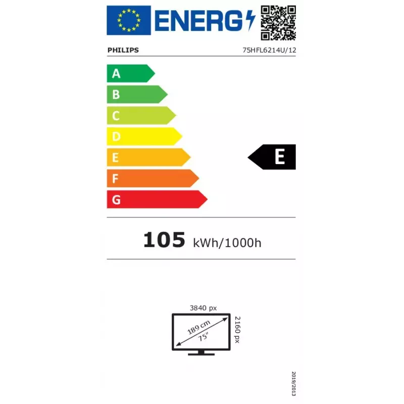 Philips 75HFL6214U 190.5 cm (75 collu) 4K Ultra HD Smart TV Wi-Fi antracīta 400 cd/m²