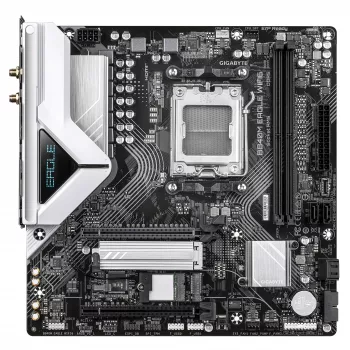 GIGABYTE B840M EAGLE WIFI6 mātesplate - AMD Ryzen 9000 CPU, 5+2+2 fāžu VRM, līdz 7600MHz DDR5(O.C), 1xPCIe 4.0 + 1xPCIe 3.0 M.2, Wi-Fi 6, 2.5GbE LAN, USB 3.2 Gen 1