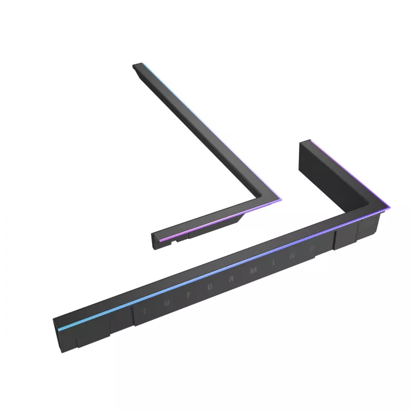 RGB apgaismojuma uzlabošanas komplekts ASUS TUF GAMING GT502 Horizon — ARGB 3-pin, 5 V, 1.44 A, magnētisks stiprinājums, saderīgs ar Midi Tower korpusiem, melns