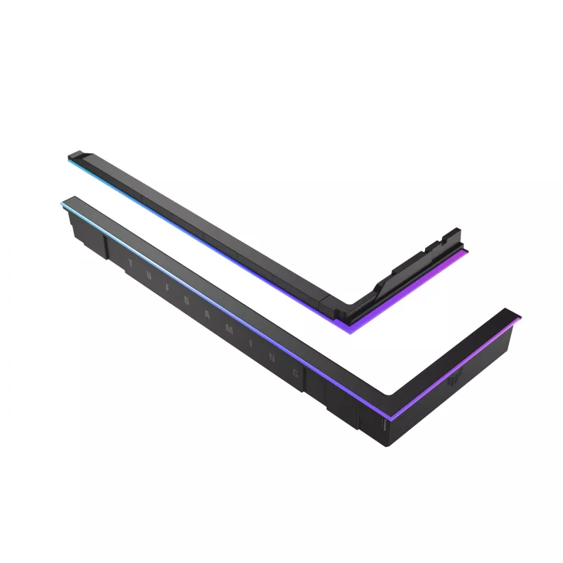 RGB apgaismojuma uzlabošanas komplekts ASUS TUF GAMING GT502 Horizon — ARGB 3-pin, 5 V, 1.44 A, magnētisks stiprinājums, saderīgs ar Midi Tower korpusiem, melns
