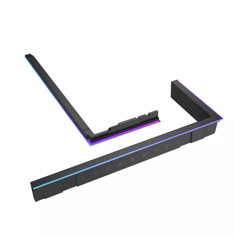 RGB apgaismojuma uzlabošanas komplekts ASUS TUF GAMING GT502 Horizon — ARGB 3-pin, 5 V, 1.44 A, magnētisks stiprinājums, saderīgs ar Midi Tower korpusiem, melns