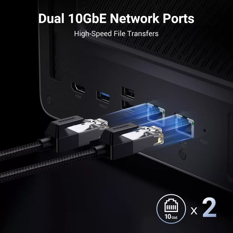 Ugreen DXP6800 Pro NAS Desktop Intel® Core™ i5 8 GB DDR5 pelēka, melna