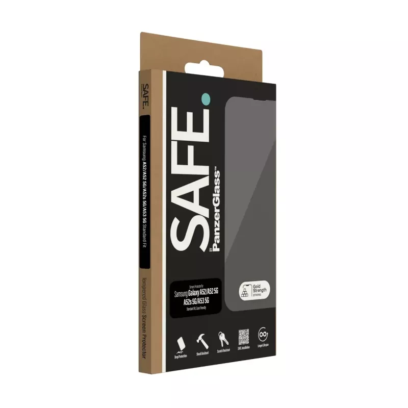 PanzerGlass SAFE. by ® Ekrāna aizsargs Samsung Galaxy A52 | A52 5G | A52s 5G | A53 5G | Īpaši plats piemērots