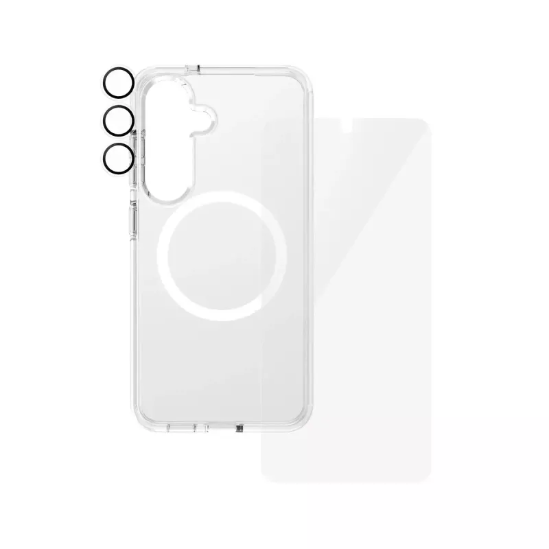 PanzerGlass ® | CARE by ® Flagship 3-in-1 komplekts Samsung Galaxy S25