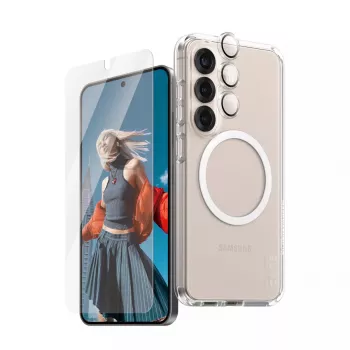 PanzerGlass ® | CARE by ® Flagship 3-in-1 komplekts Samsung Galaxy S25