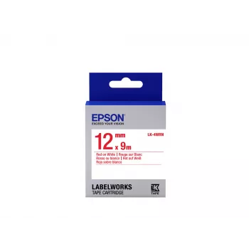 Epson etiķešu kasetne STANDARD LK-4WRN Sarkana/Balta 12mm (9m)