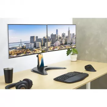 Kensington SmartFit Ergo brīvi stāvošs divu monitoru statīvs, brīvi stāvošs, 20 kg, 68,6 cm (27 collas), 100 x 100 mm, augstuma regulēšana, melns