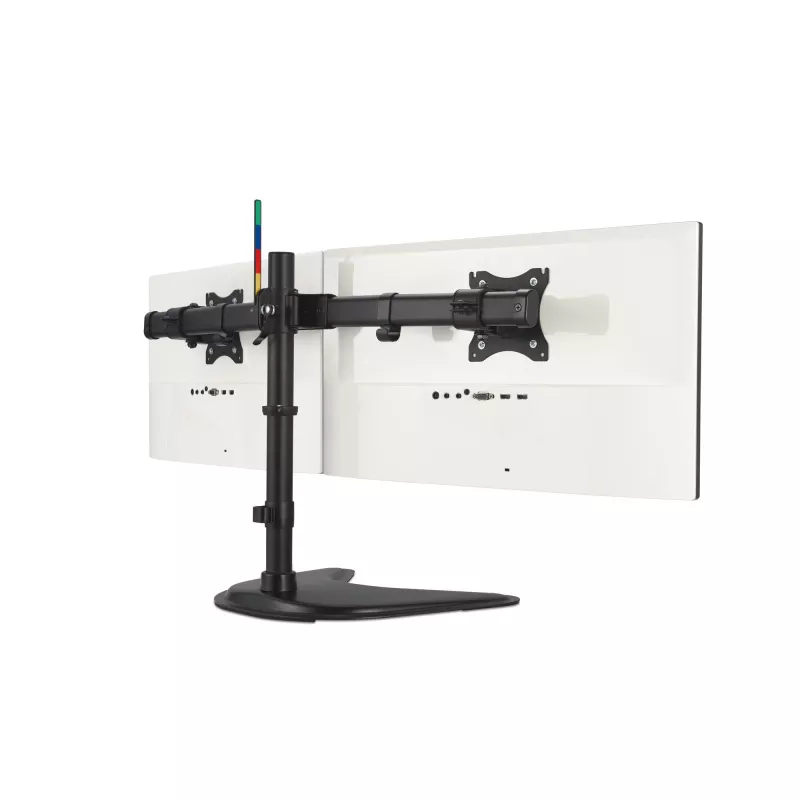 Kensington SmartFit Ergo brīvi stāvošs divu monitoru statīvs, brīvi stāvošs, 20 kg, 68,6 cm (27 collas), 100 x 100 mm, augstuma regulēšana, melns