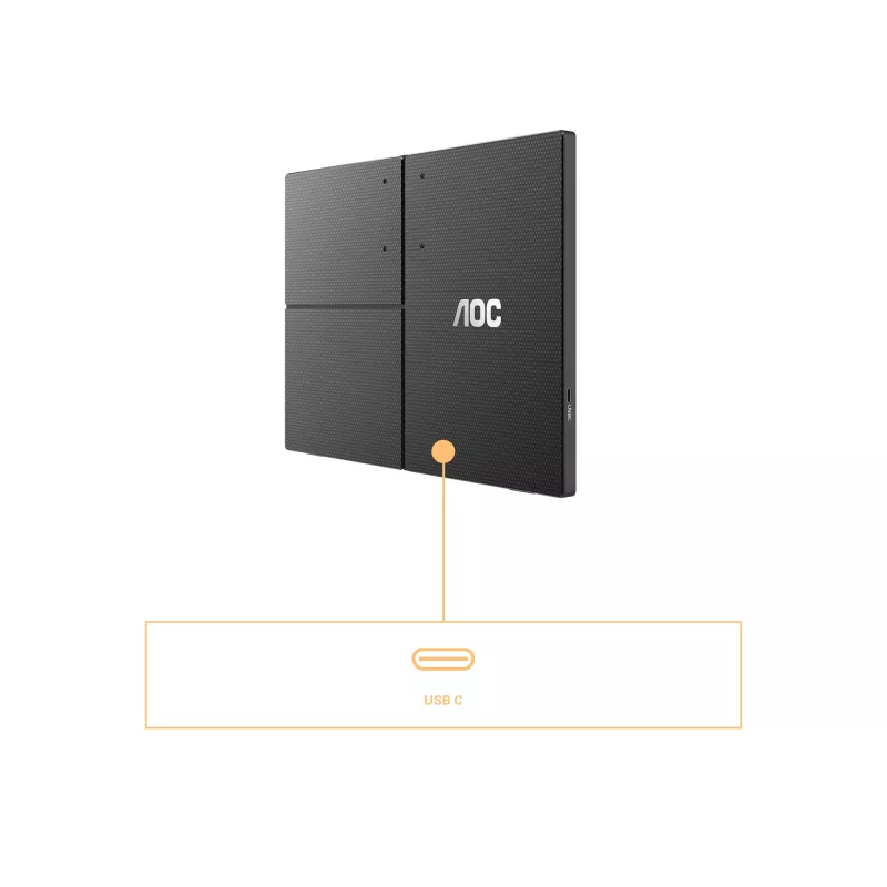 AOC 16T3EA portatīvais TV/monitors Melns 39,6 cm (15,6 collas) 1920 x 1080 pikseļi