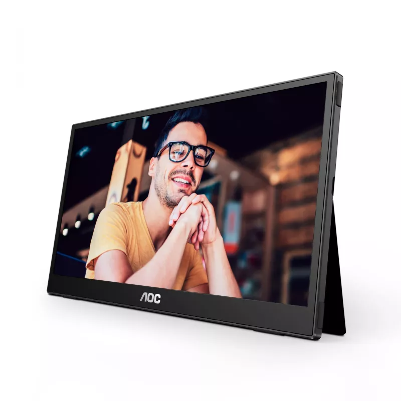 AOC 16T3EA portatīvais TV/monitors Melns 39,6 cm (15,6 collas) 1920 x 1080 pikseļi