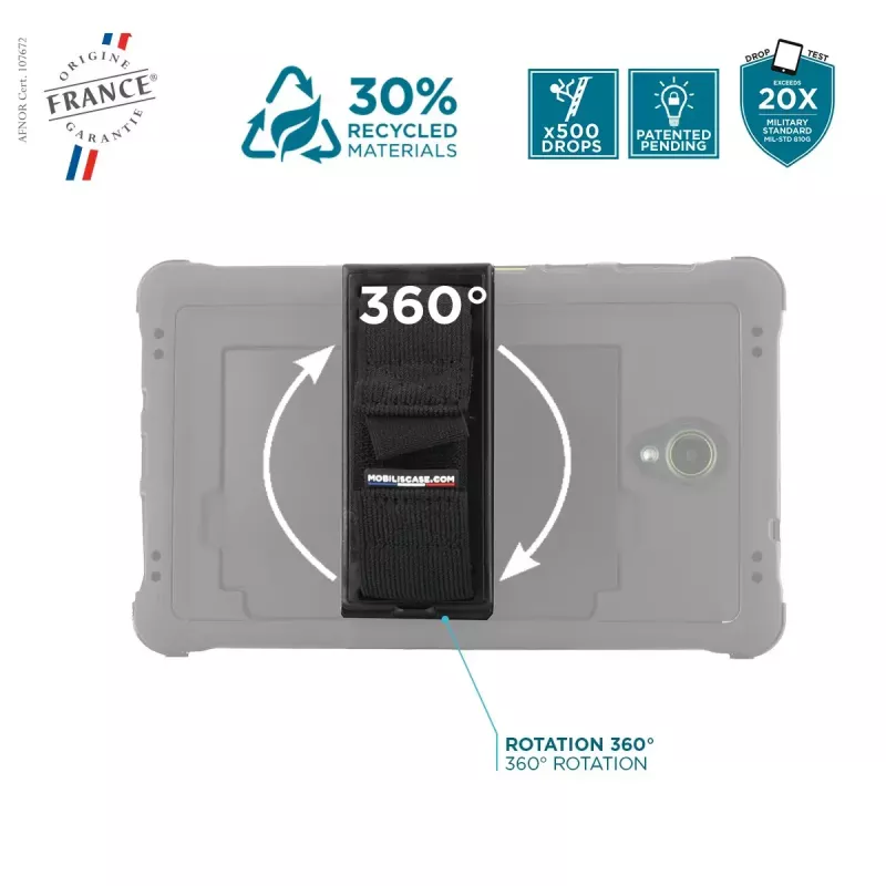 Case Mobilis Galaxy Tab Active5 8'' Vāciņš 360° rotējoša rokas siksna, balsts