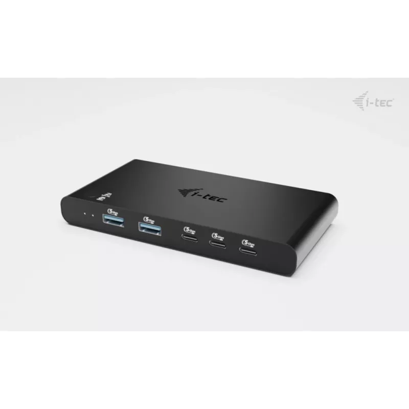 KVM dokstacija i-tec diviem resursdatoriem HDMI, USB-C resursdatora saskarne, PD 2×100 W, 4K@60 Hz, 2×USB-A