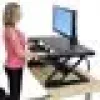 Galda pārveidotāja statīvs ERGOTRON WorkFit-T Melns — nerūsējošā tērauda rāmis, augstums 380 mm, maksimālā slodze 15,9 kg