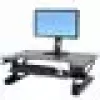 Galda pārveidotāja statīvs ERGOTRON WorkFit-T Melns — nerūsējošā tērauda rāmis, augstums 380 mm, maksimālā slodze 15,9 kg