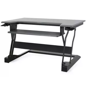 Galda pārveidotāja statīvs ERGOTRON WorkFit-T Melns — nerūsējošā tērauda rāmis, augstums 380 mm, maksimālā slodze 15,9 kg