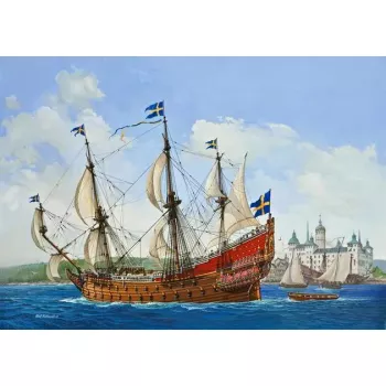 Revell 05414 Zviedru karaļa kuģis VASA saliekamais modelis, 1:150, plastmasas, garums 45,5 cm