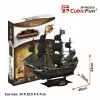 3D Puzzle CubicFun Pirātu kuģis 'Queen Anne's Revenge' modelis T4005H, kartona montāža