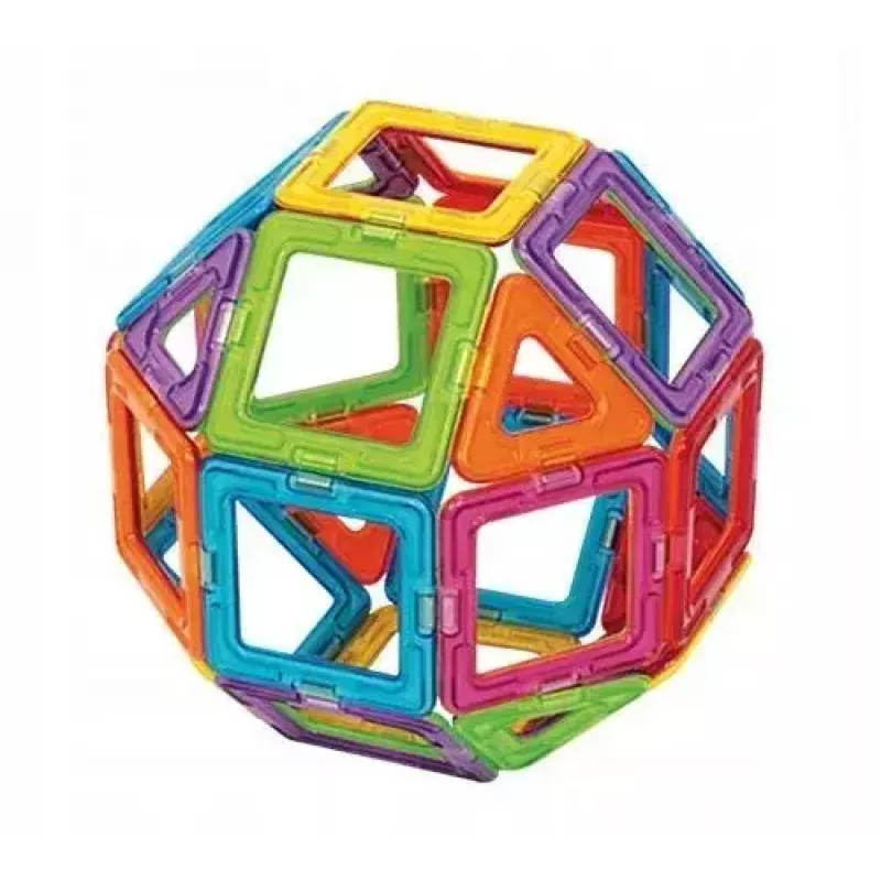 Magformers magnētiskie klucīši Basic 30 gab. komplekts, MAGFORMERS — 30 daļu magnētiskā konstruēšanas rotaļlieta