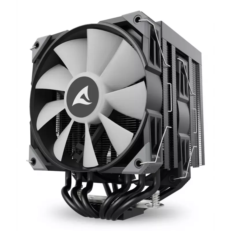 Gaisa dzesētājs Sharkoon A60 RGB 12 cm 500-1800 RPM Melns