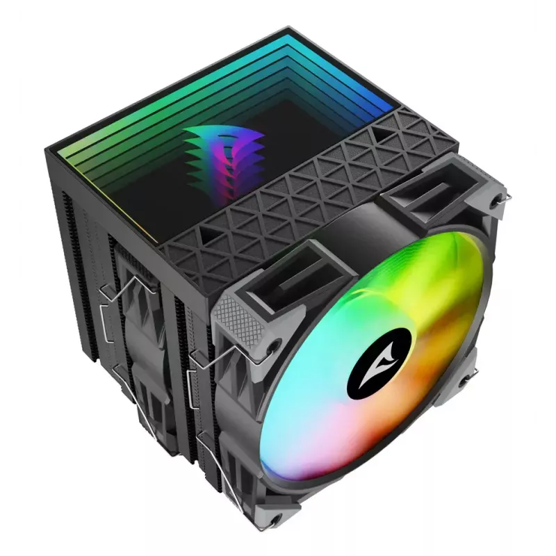 Gaisa dzesētājs Sharkoon A60 RGB 12 cm 500-1800 RPM Melns