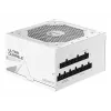Barošanas bloks GIGABYTE UD850GM PG5 V2 ICE — 850 W, PCIe Gen 5.1, 80 PLUS Gold, pilnībā modulārs, 120 mm ventilators, ATX 3.1, UK spraudnis, balts