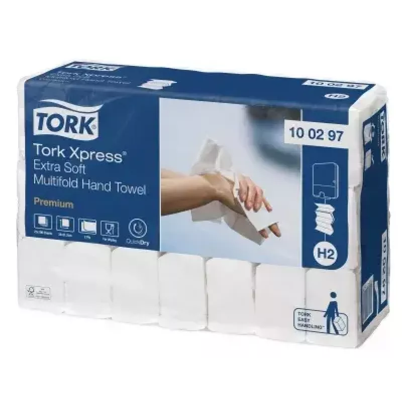 Papīra dvieļi Tork 100297, balti