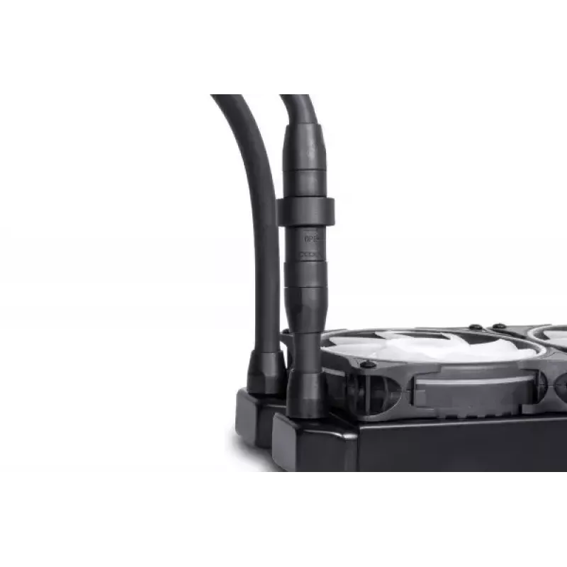 Šķidruma dzesēšanas komplekts Alphacool Pro Aurora 420 CPU AIO 14 cm melns balts