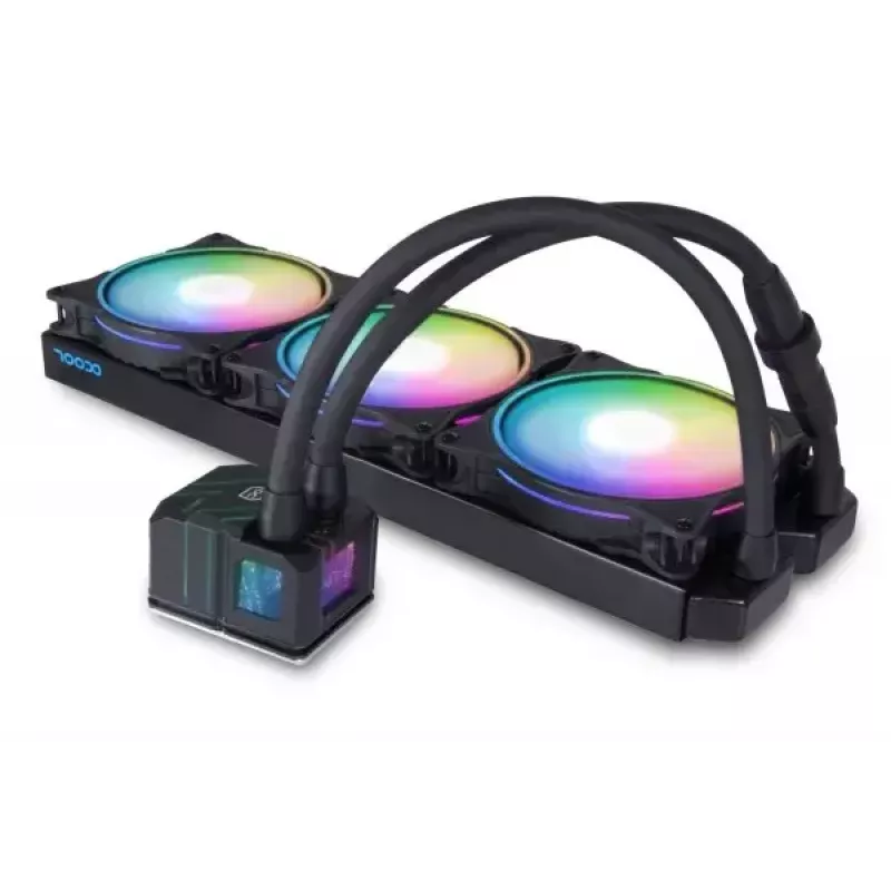 Šķidruma dzesēšanas komplekts Alphacool Pro Aurora 420 CPU AIO 14 cm melns balts