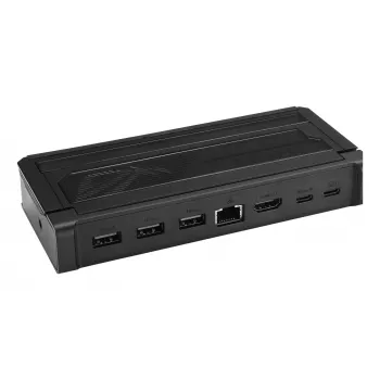 Dokstacija ASUS ROG Bulwark Dock 2025 DG300 USB Type-C, 1x RJ-45, 1x HDMI, melna, 160×74×25,5 mm