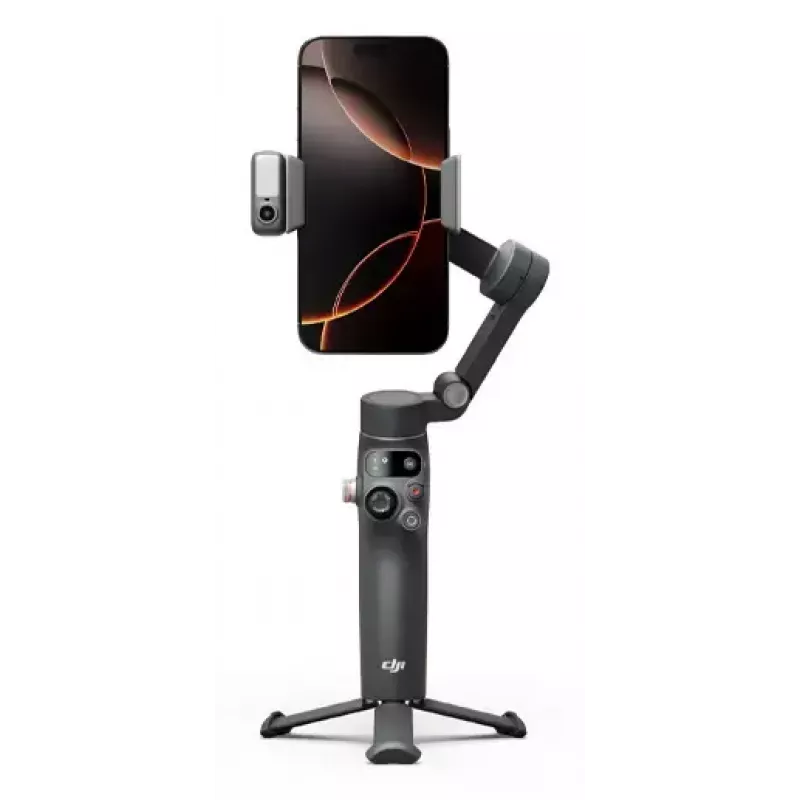 Viedtālruņa kameras stabilizators DJI Osmo Mobile 8 — Melns, maks. kravnesība 0,3 kg, 3350 mAh baterija, 10 h darbības laiks