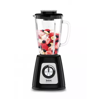 Galda blenderis Tefal BL4358 — 800 W, 1,25 L stikla trauks, ledus smalcināšana, melns/matēts tērauds