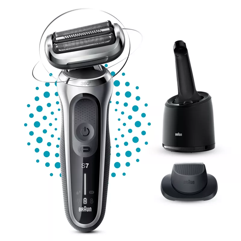 Folijas skuveklis Braun Series 7 71-S7200c Melns Sudrabains Litija jonu akumulators 50 min