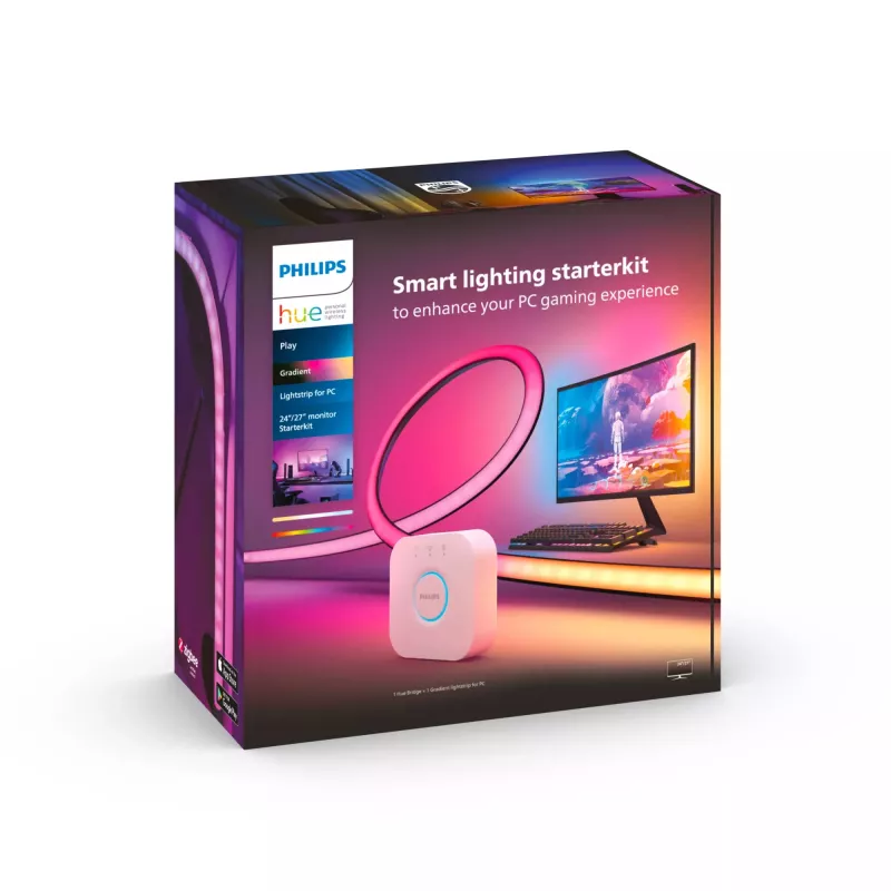 Viedā apgaismojuma komplekts Philips Hue Play Gradient Lightstrip datoram