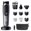 Trimmer BRAUN 80789908 Dark pelēka — 21 length steps, Lithium‑Ion, 120 min run time, AC/baterija