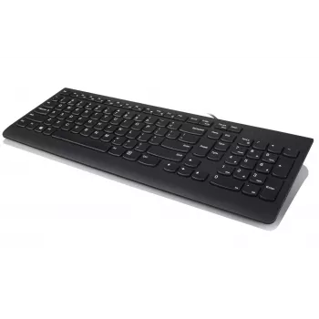 Vadu tastatūras un peles komplekts Lenovo 300 — pilna izmēra QWERTY US angļu, USB, melna, 1,8 m kabelis, pele 1600 DPI