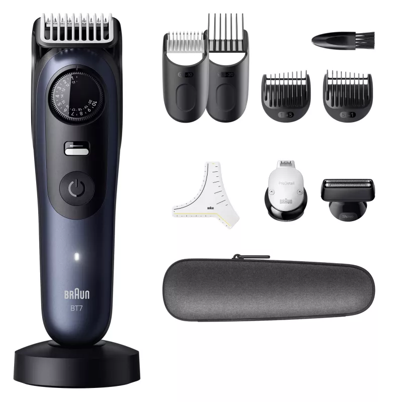 Bārdas trimeris Braun BeardTrimmer 7 BT7540 0,5-20 mm Baterija Melns Zils