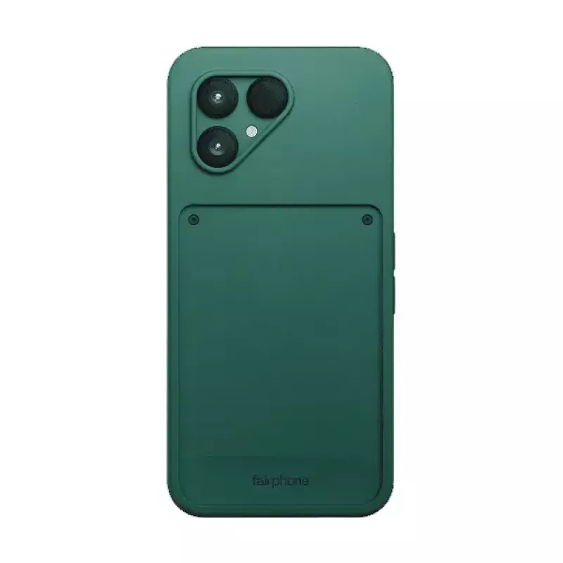 Mobilā tālruņa maciņš Fairphone Case v1 — vāciņš Fairphone Gen. 6, piemērots līdz 16 cm (6,3 collu) ekrānam, zaļš