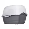 Kaķu kastīte DIAMENTIQ BAYA gaiši pelēka/tumši pelēka 55.5×40×38.7 cm, plastmasa, atgriežamās durvis