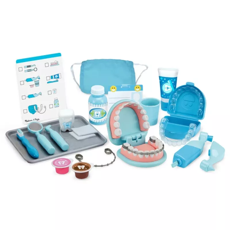 Rotaļlietu zobārsta komplekts Spinmaster Melissa & Doug Super Smile Dentist, piemērots no 3 gadiem, daudzkrāsains