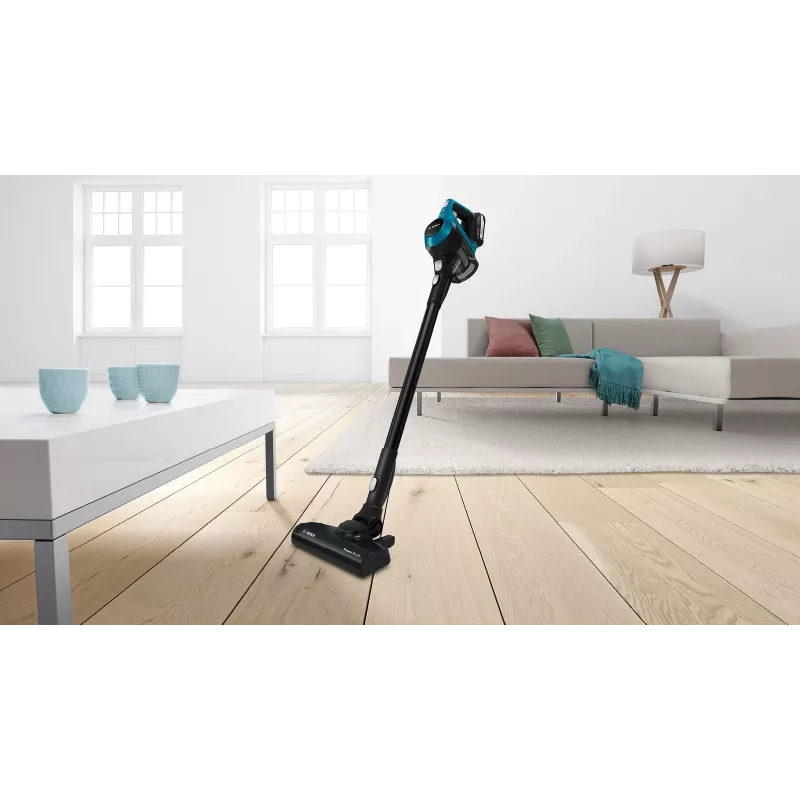 Bosch Serie 6 BBS611LAG stieņa putekļsūcējs/elektriskā slota 2-in-1 stieņa putekļsūcējs Baterija Sausā tīrīšana Bez maisiņa 0,3 L Zils 2,5 Ah