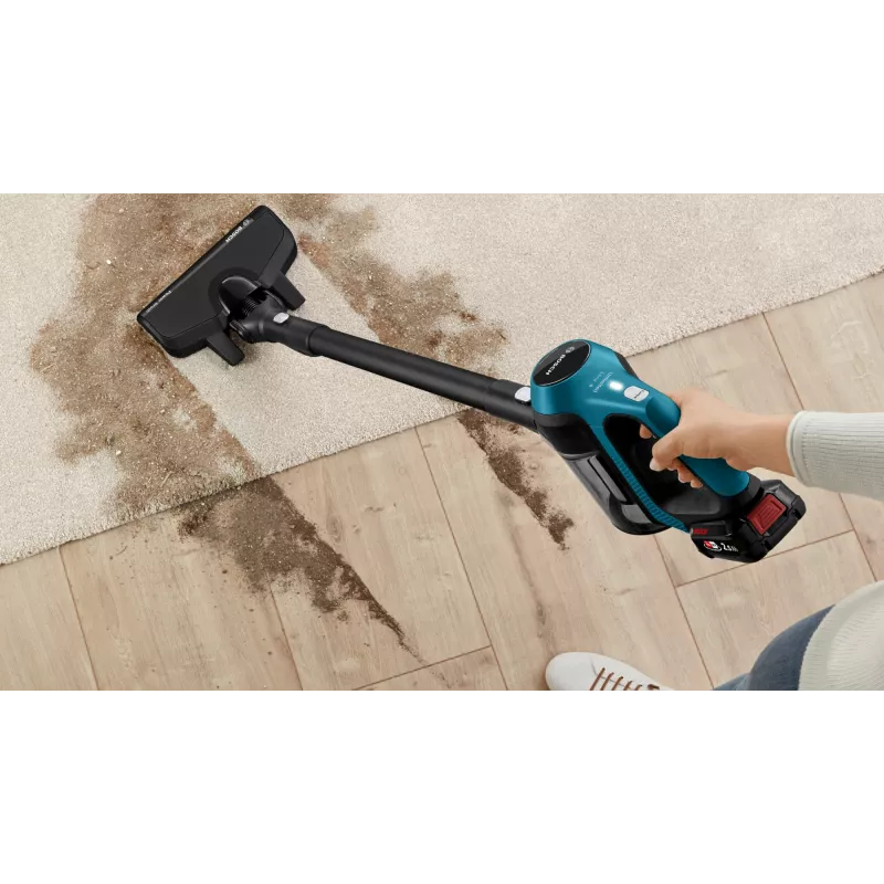 Bosch Serie 6 BBS611LAG stieņa putekļsūcējs/elektriskā slota 2-in-1 stieņa putekļsūcējs Baterija Sausā tīrīšana Bez maisiņa 0,3 L Zils 2,5 Ah