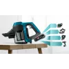 Bosch Serie 6 BBS611LAG stieņa putekļsūcējs/elektriskā slota 2-in-1 stieņa putekļsūcējs Baterija Sausā tīrīšana Bez maisiņa 0,3 L Zils 2,5 Ah