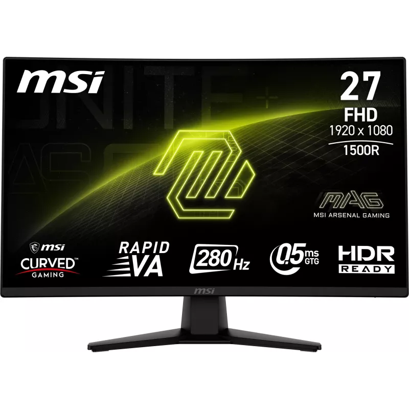 MSI MAG 274CXF datora monitors 68,6 cm (27 colli) 1920 x 1080 pikseļi Full HD Melns