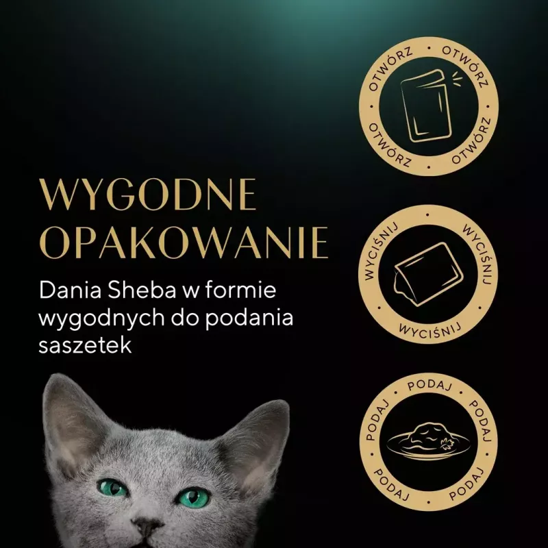 Mitrā kaķu barība Sheba Kitten Selection of Flavors in Sauce 40×85 g — mitrā barība kaķēniem, 40 paciņas x 85 g, 3,4 kg, vistas pamatgarša