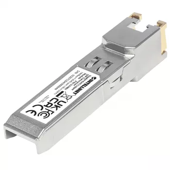 Intellinet raiduztvērējs Module Optical, Gigabit RJ45 Copper SFP, 1000Base-T (RJ45) pieslēgvieta, 100m, MSA saderīgs, ekvivalents Cisco GLC-T, Ethernet, optiskais/šķiedras, trīs gadu garantija