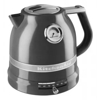 Elektriskā tējkanna KITCHENAID 5KEK1522EMS — 1,5 L, 2400 W, nerūsējošais tērauds, 7 temperatūras iestatījumi