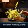 4D Build, Pokémon Pikachu 3D modeļa komplekts, Pokémon figūra, Kanto First Partner kolekcija, galda dekors, 201 detaļas, no 12 gadu vecuma